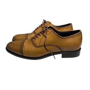 Massimo Matteo Mens Kenia Tan Oxford Dress Shoe Size 9.5 MM-8249-233